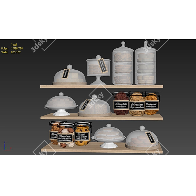 Bakery & Biscuit 3D Set 3D model image 8