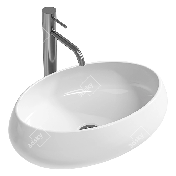 Modern Ceramic Sink Belbagno BB1085 3D model image 1