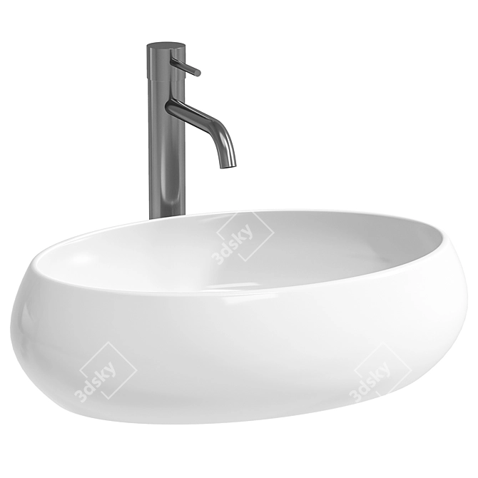 Modern Ceramic Sink Belbagno BB1085 3D model image 2