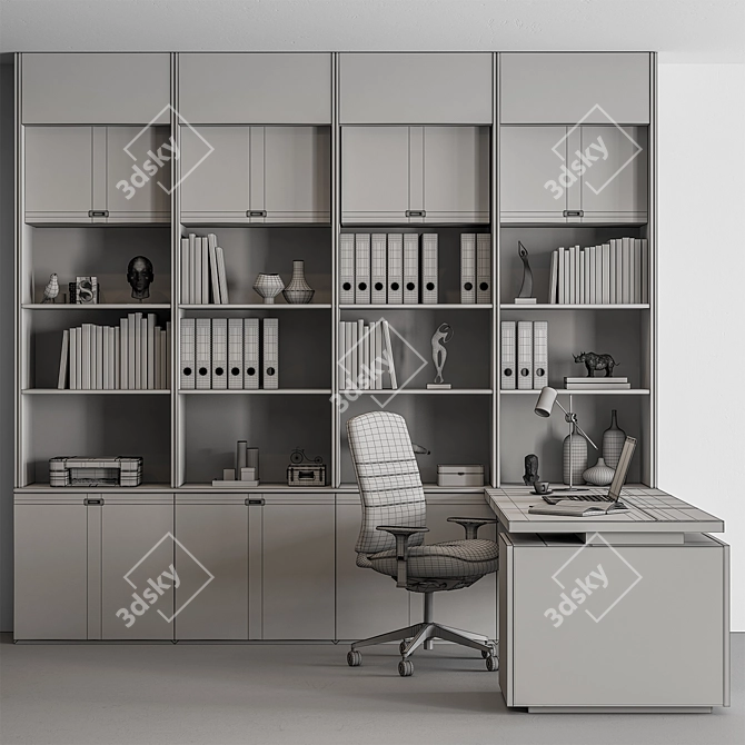 Executive Boss Desk - Modern Office 3D model image 4