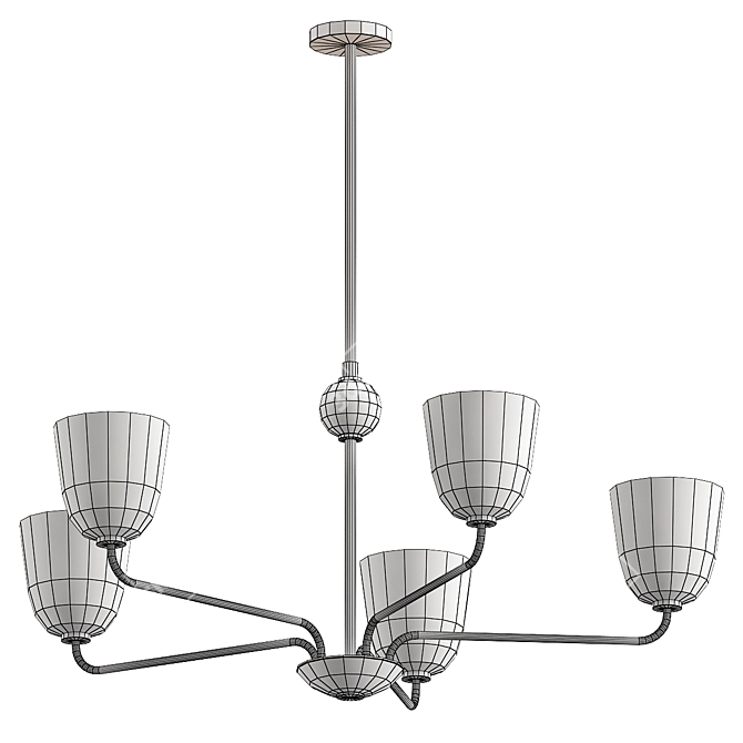 Luxe Lola Chandelier with VRay 3D model image 3