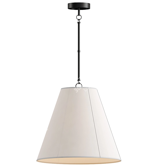 Luca Large Conical Pendant Light 3D model image 1