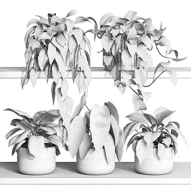 Greenery Shelf 20 Display Stand 3D model image 3