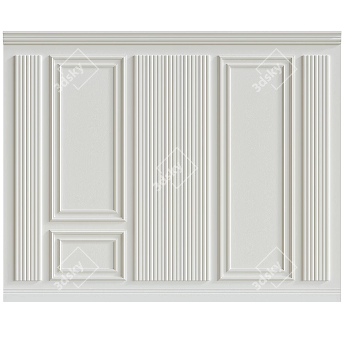 Decorative Plaster with Molding #001 3D model image 2