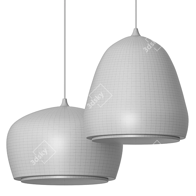 Modern Industrial Pendant Light 3D model image 3