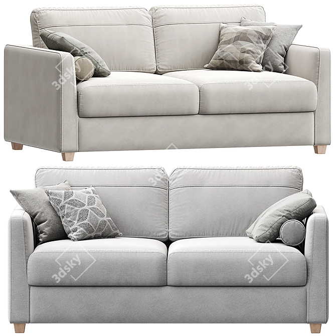 Modern Brookville Sofa 3D Model 3D model image 1