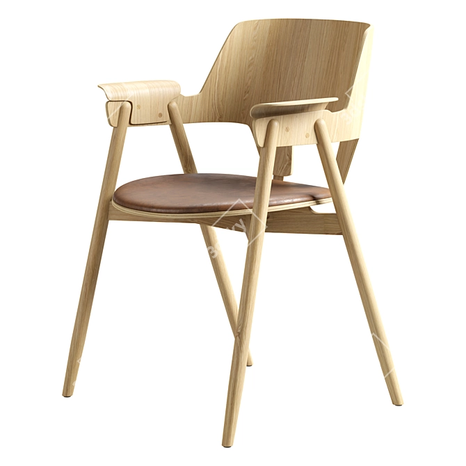 Ergonomic Woodpecker Design Chair 3D model image 7