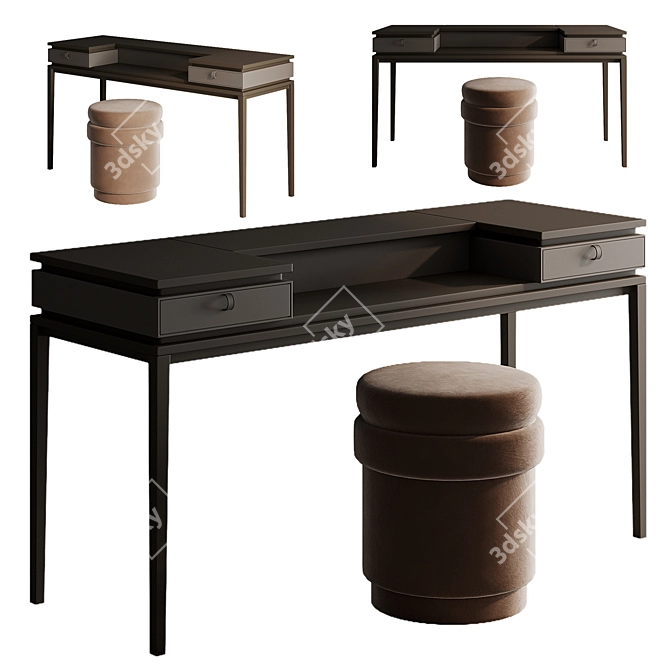 Elegance Starlight Vanity Table 3D model image 1