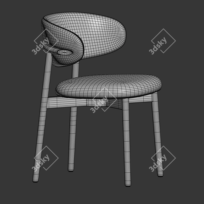 Elegant Oleandro Chair for Calligaris 3D model image 5