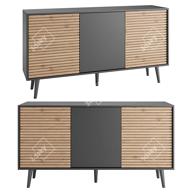 Elegant Ellaruth Sideboard: Modern Furniture 3D model image 1