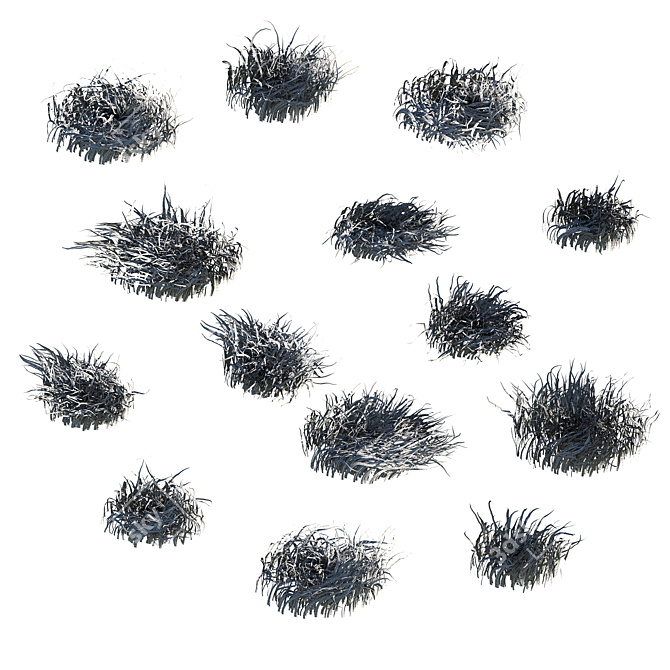 High-Quality Dried Grass Pack 3D model image 6