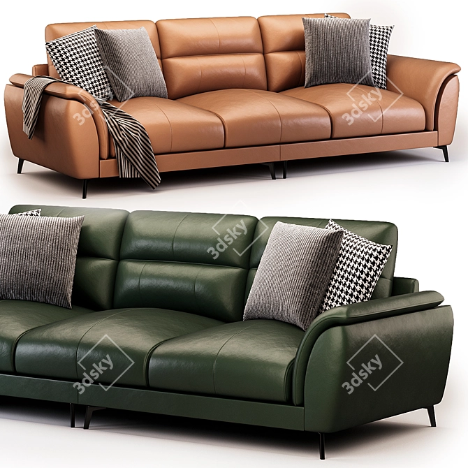 Modern Pillow Top Sofa Set 3D model image 2