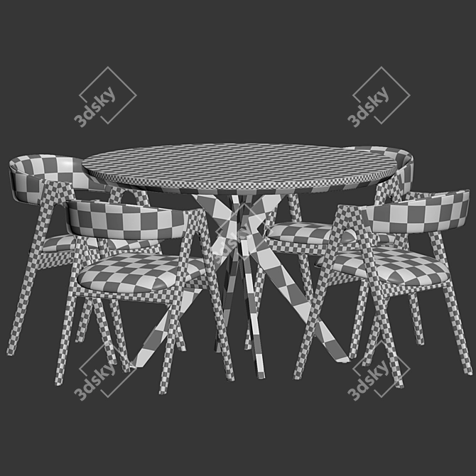 Luxury Dublin Dining Set Collection 3D model image 5