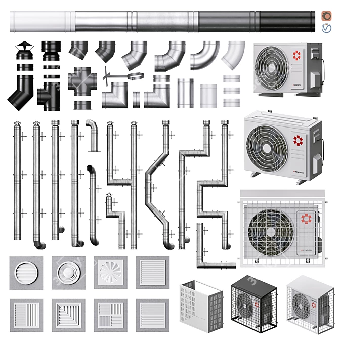 External Ventilation Kit 1 3D model image 1