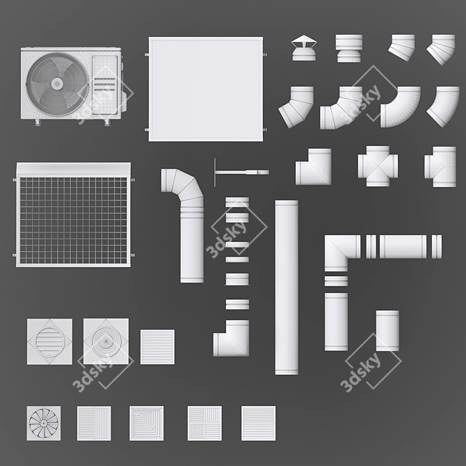 External Ventilation Kit 1 3D model image 7