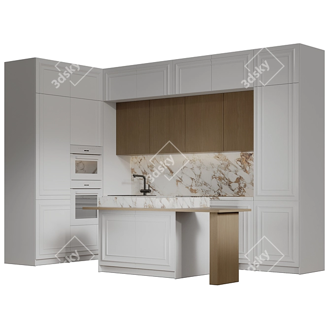 Miele Integrated Appliance Kitchen 3D model image 8