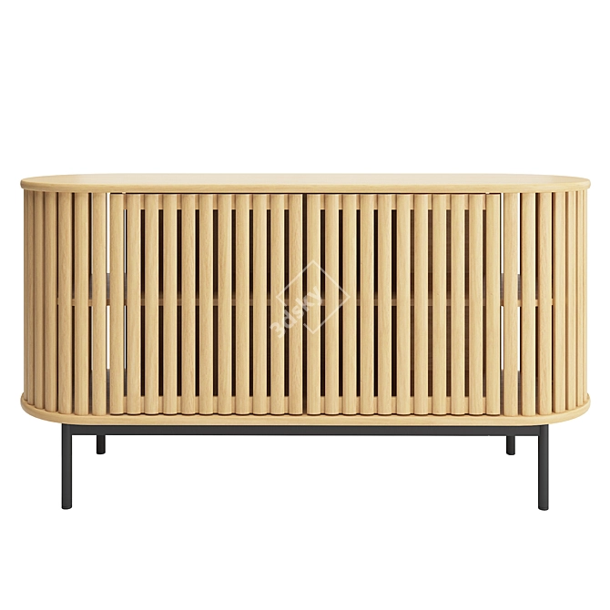 Modern Fortitude Oval Sideboard 3D model image 1