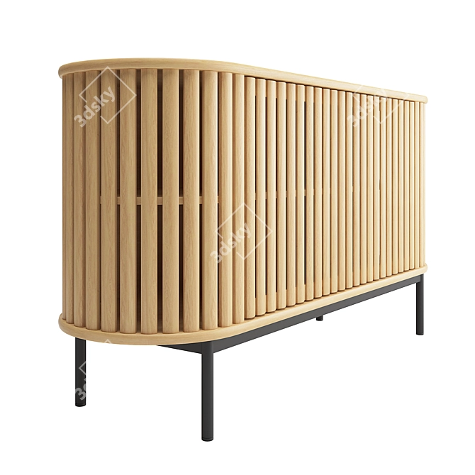 Modern Fortitude Oval Sideboard 3D model image 3