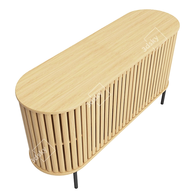 Modern Fortitude Oval Sideboard 3D model image 5