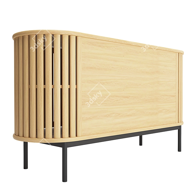 Modern Fortitude Oval Sideboard 3D model image 6