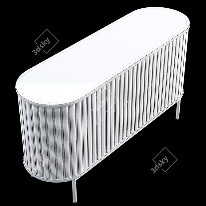 Modern Fortitude Oval Sideboard 3D model image 7