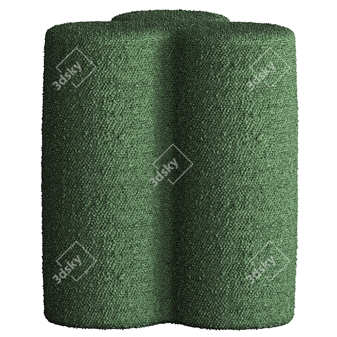 Boucle Clover Stool by Pols Potten 3D model image 12