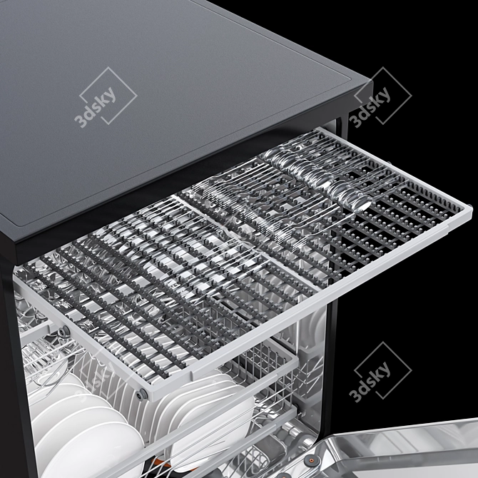 Premium LG Dishwasher Model showcase 3D model image 3