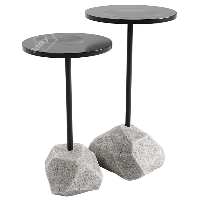 CoronaRender Stone Coffee Table 3D model image 1