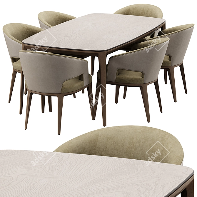 ErgoCrop Chair & Table Set 3D model image 3