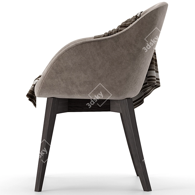 Kawajun Mare Chair: Chic Seating 3D model image 3