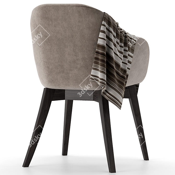 Kawajun Mare Chair: Chic Seating 3D model image 4