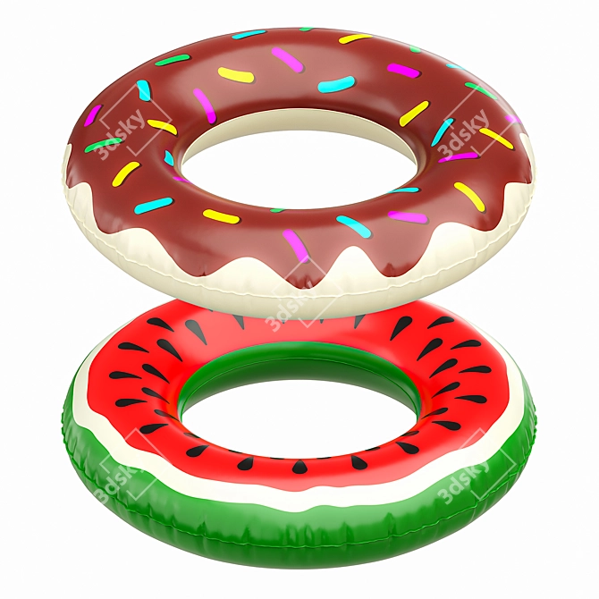 Inflatable Pool Swimming Ring 3D model image 4