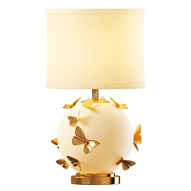 Title: Butterfly Three-Way Table Lamp 3D model image 1