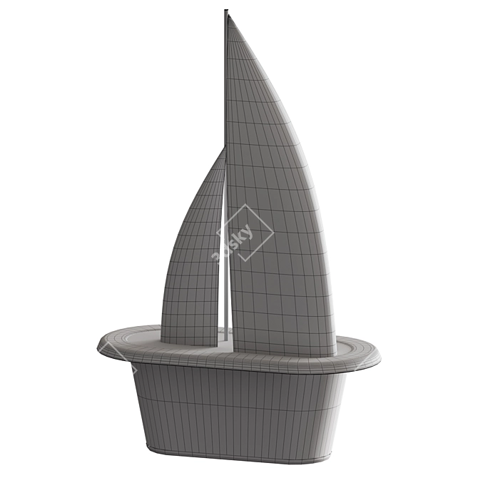  Sailboat Table Nightlight - Nautical Glow 3D model image 2