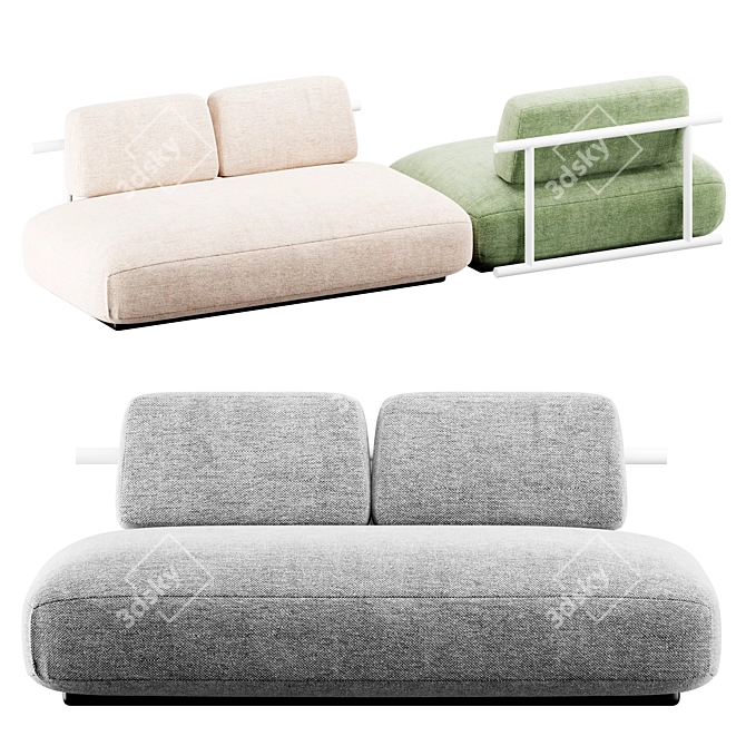 MDF Italia COSY Garden Sofa 3D model image 2