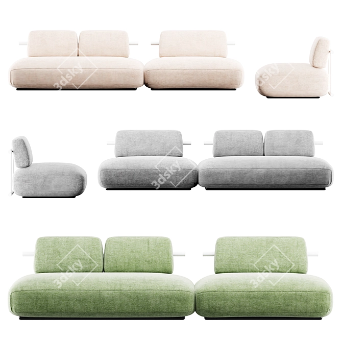 MDF Italia COSY Garden Sofa 3D model image 3