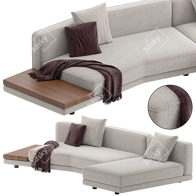 Modern Comfort Clyde Deep Sofa 3D model image 1