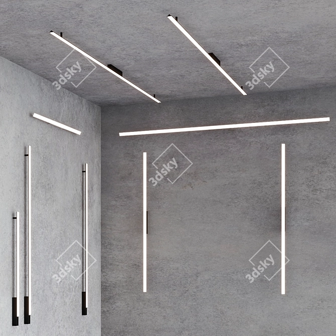 Modern LED Wall Lamp Collection 3D model image 2