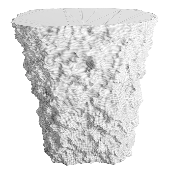 CoronaRender Lava Stone Table 3D model image 3