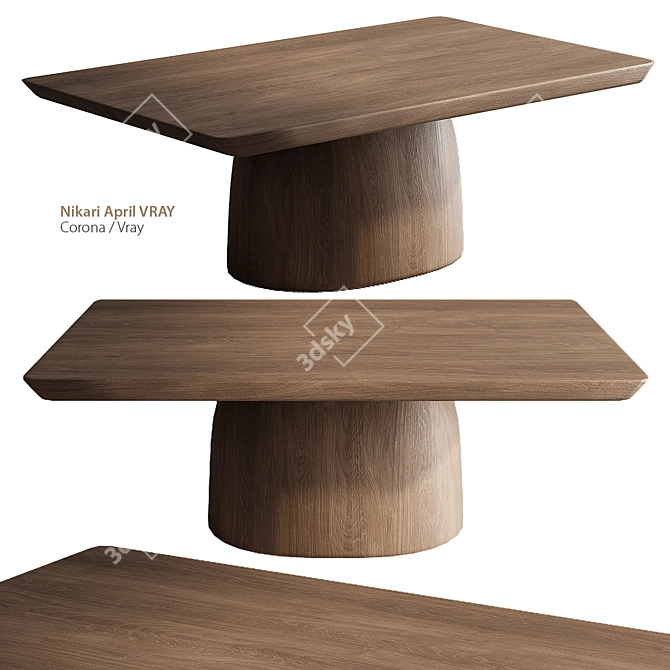 Elegant Nikari April Coffee Table 3D model image 1