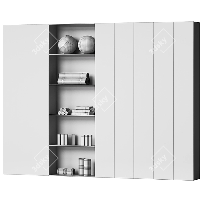 Yoga Pilates Studio Closet Equipment 3D model image 4