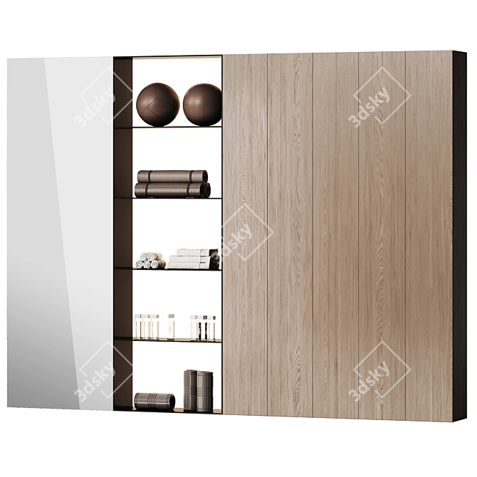 Yoga Pilates Studio Closet Equipment 3D model image 5