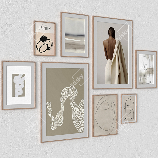 Modern Wall Painting Set 3DSMax 3D model image 2