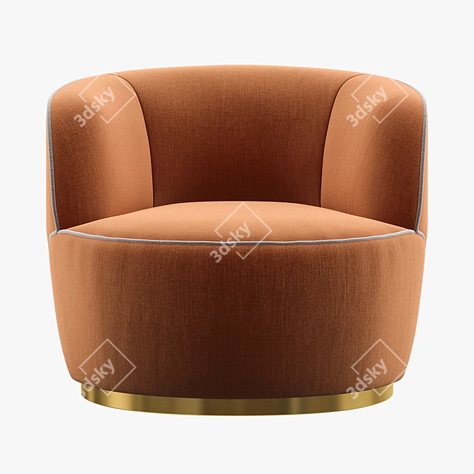 Elegant CIPRIA Armchair, SOFTHOUSE 3D model image 2