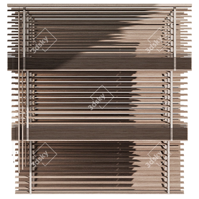 Foldable Wood Blinds 04 | Unique Home Décor 3D model image 3