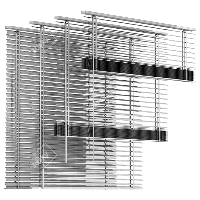 Foldable Wood Blinds 04 | Unique Home Décor 3D model image 6