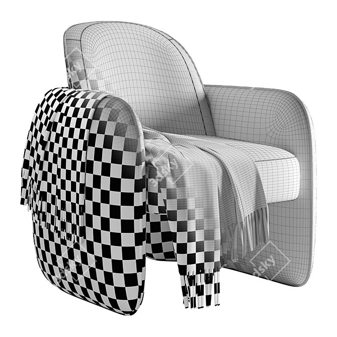 Sleek Saddleback Chair in 3 Colors 3D model image 7