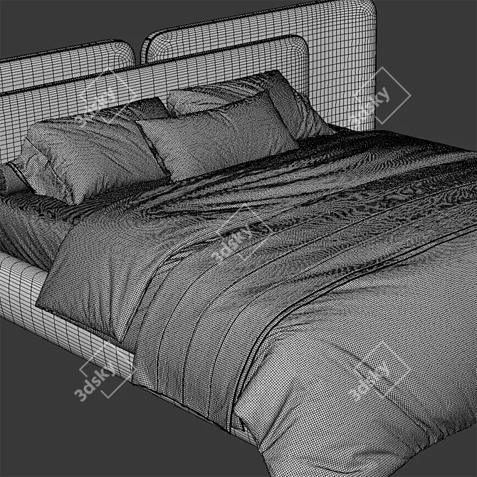 Contemporary Angelo Bed 2013 3D model image 4