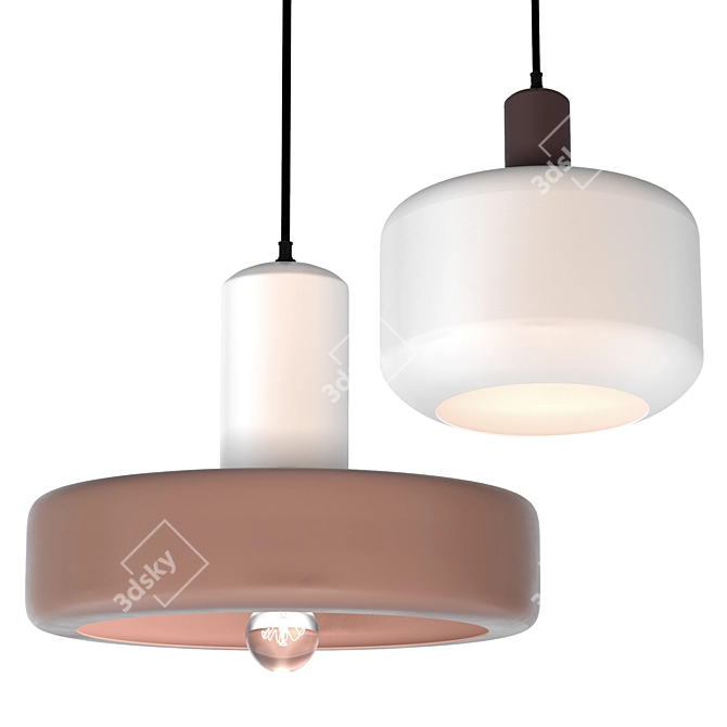 Juko Ceiling Light Fixtures, Dual Colored 3D model image 4