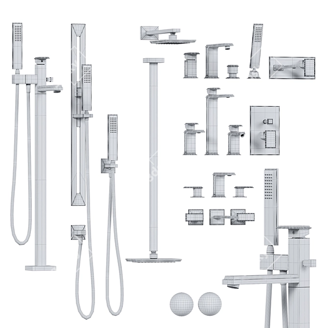 GESSI Eleganza Bathroom Fixture Set 3D model image 4